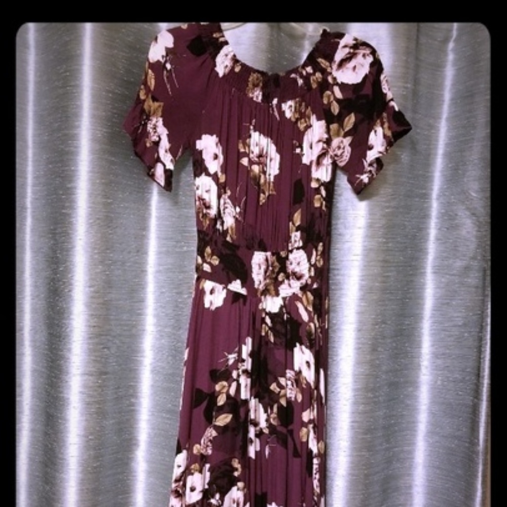 Floral bohemian button up dress xs and s jaase